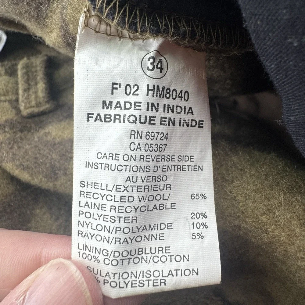 Columbia Cargo Pants Camo Wool Blend‎ Gallatin Range Sz 34x36 Hunting Vtg HM8040